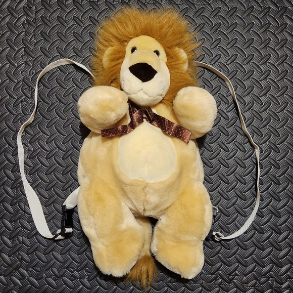 90s Vintage Lion Plush Backpack - Picture 2 of 5